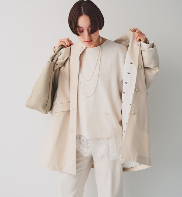  「【＠noricorico102考案】サテン&times;レース レイヤードキャミソール」|キャミソール|