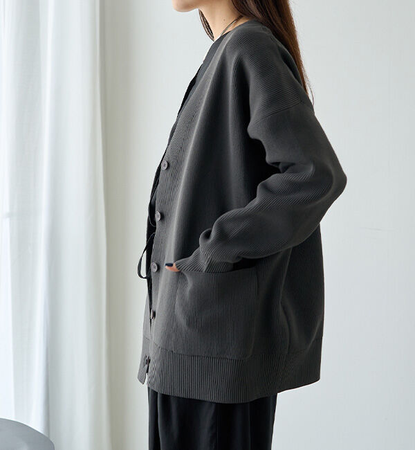  「【WEB限定/Du noir】スポンディッシュBIG Vネックカーディガン」|カーディガン|