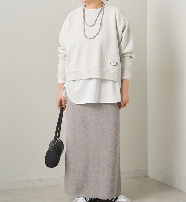  「ロゴ刺繍ショートスウェット」|プルオーバー|