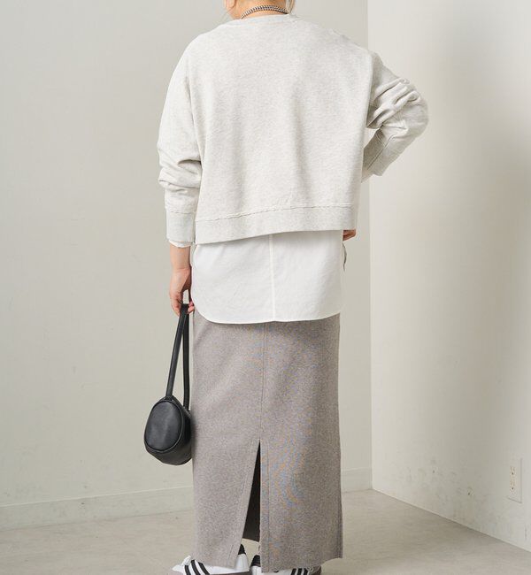  「ロゴ刺繍ショートスウェット」|プルオーバー|