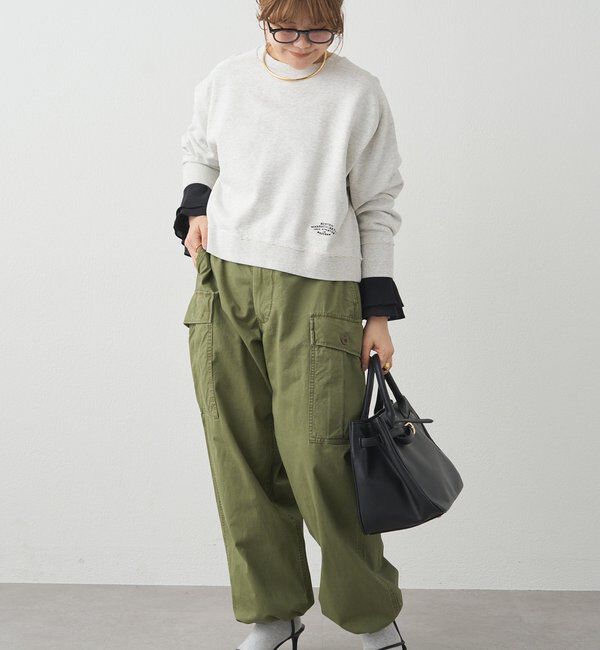  「ロゴ刺繍ショートスウェット」|プルオーバー|