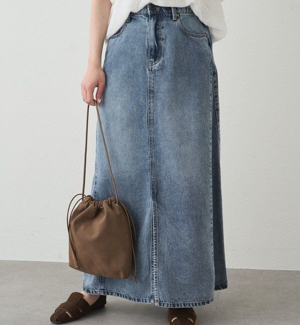  「リヨセル混デニムスカート」|スカート|