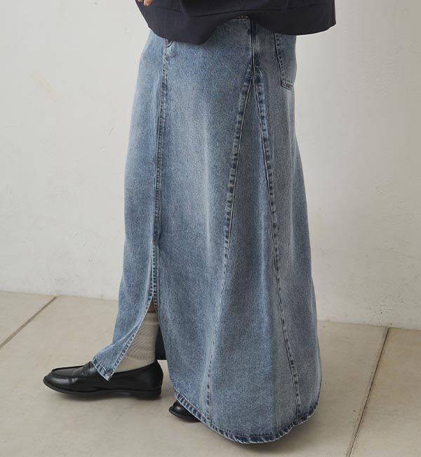  「リヨセル混デニムスカート」|スカート|