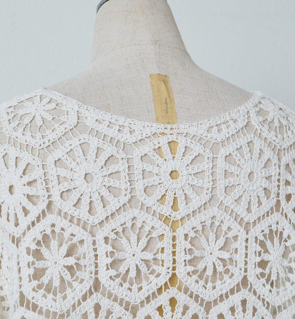  「【リバイバル】カギ針編み風2WAYカーディガン」|カーディガン|