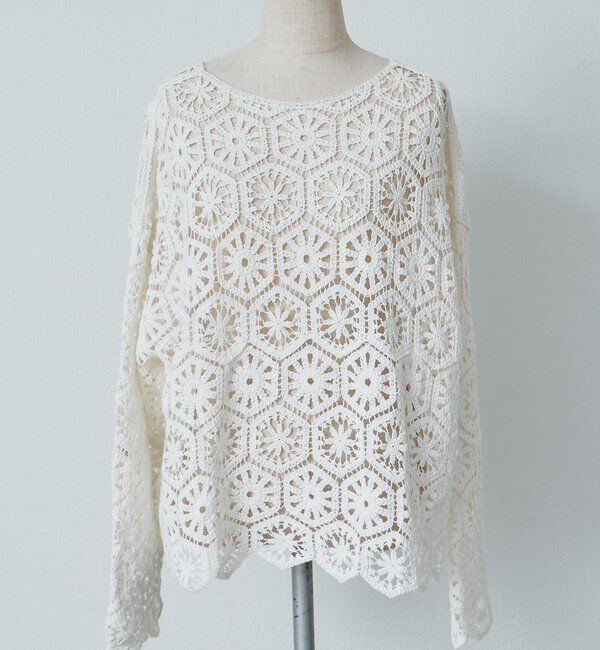  「【リバイバル】カギ針編み風2WAYカーディガン」|カーディガン|