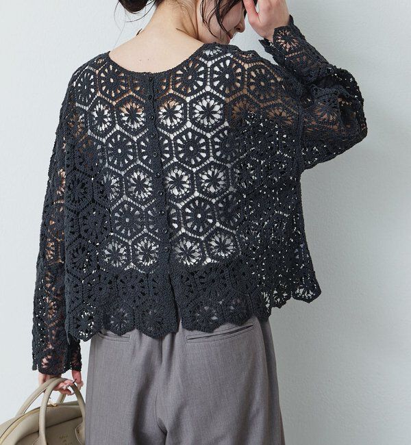  「【リバイバル】カギ針編み風2WAYカーディガン」|カーディガン|