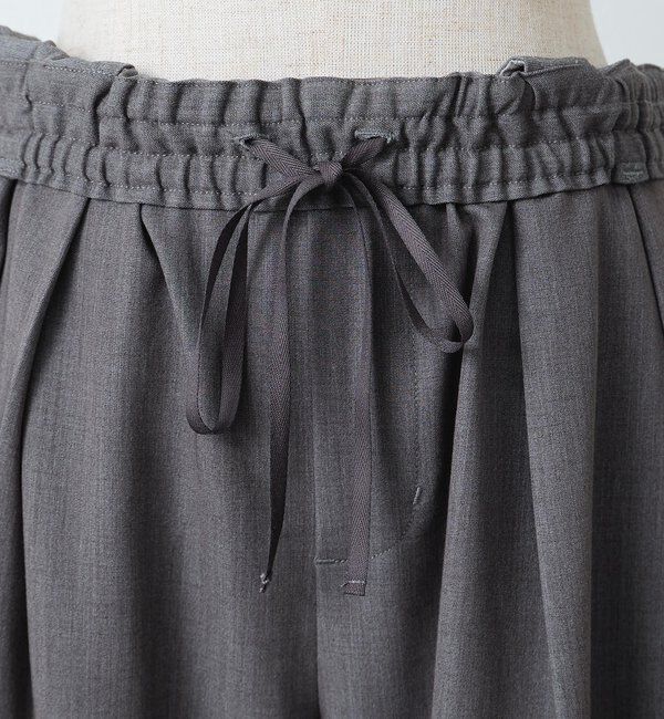  「【リニューアル】ツータックウエストゴムストレッチパンツ」|スラックス|