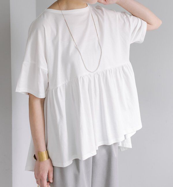  「《リバイバル》【WEB限定/Du noir】バックリボンペプラムTシャツ」|シャツ・ブラウス|