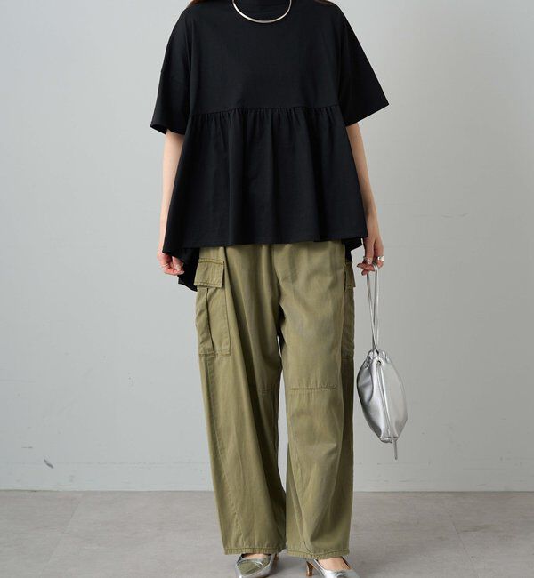  「《リバイバル》【WEB限定/Du noir】バックリボンペプラムTシャツ」|シャツ・ブラウス|