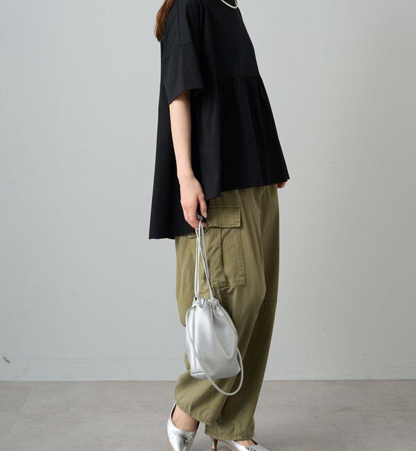  「《リバイバル》【WEB限定/Du noir】バックリボンペプラムTシャツ」|シャツ・ブラウス|