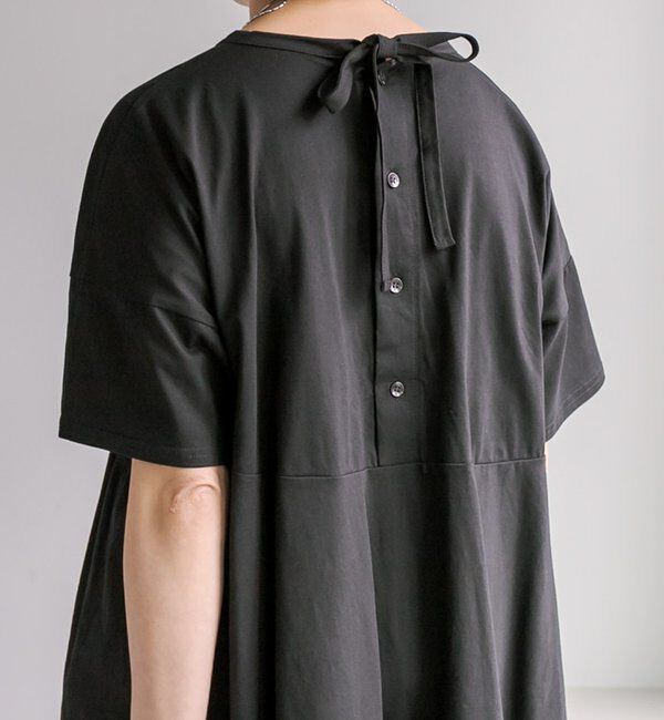  「《リバイバル》【WEB限定/Du noir】バックリボンペプラムTシャツ」|シャツ・ブラウス|