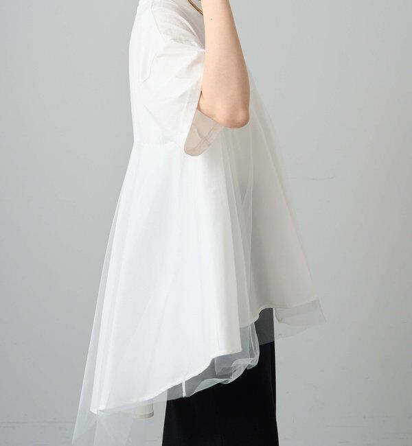  「《リバイバル》【WEB限定/Du noir】チュールドッキングTシャツ」|シャツ・ブラウス|