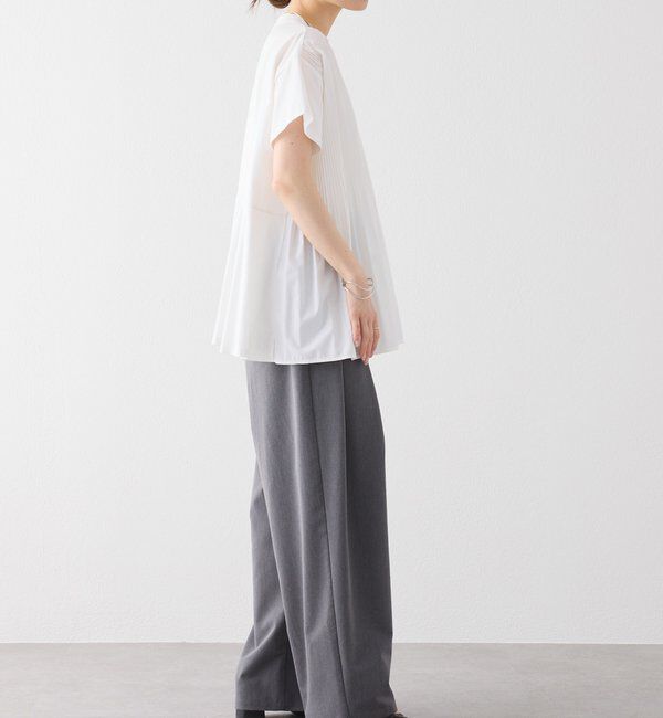  「《リバイバル》【WEB限定/Du noir】フロントプリーツTシャツ」|シャツ・ブラウス|