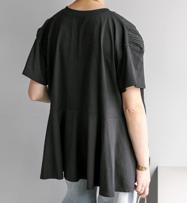  「《リバイバル》【WEB限定/Du noir】フロントプリーツTシャツ」|シャツ・ブラウス|