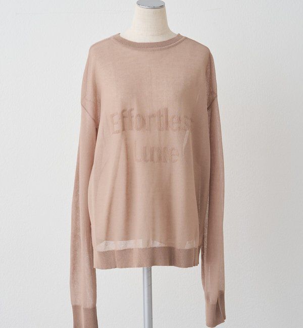  「透かし編みロゴジャガード2WAYプルオーバー」|ニット・セーター|