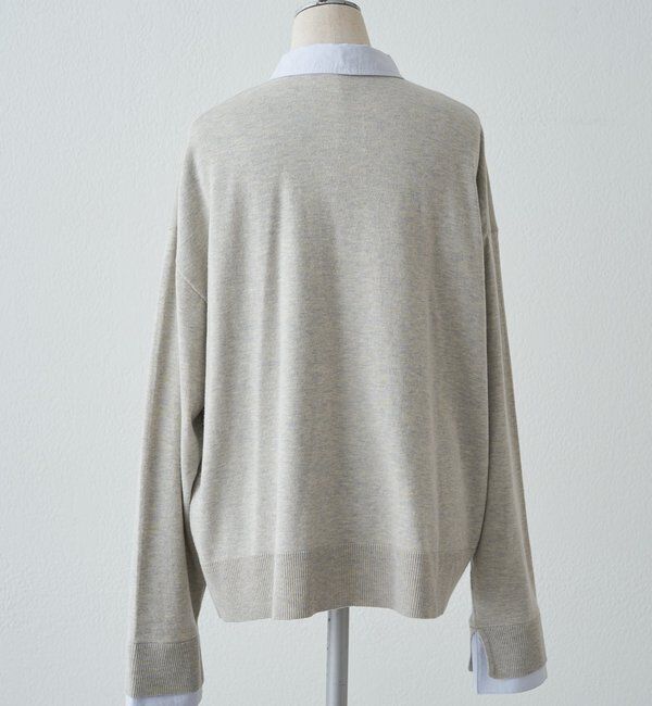  「ブラウスレイヤード風カーディガン」|ニット・セーター|