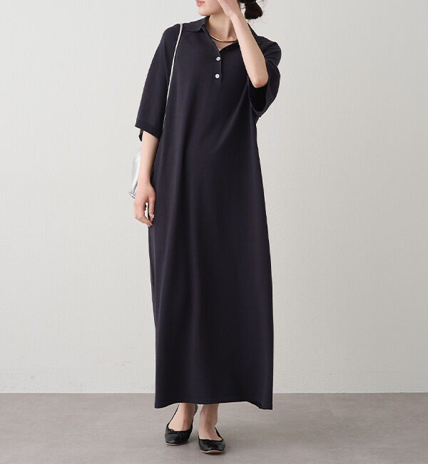  「ニットポロワンピース」|ワンピース|