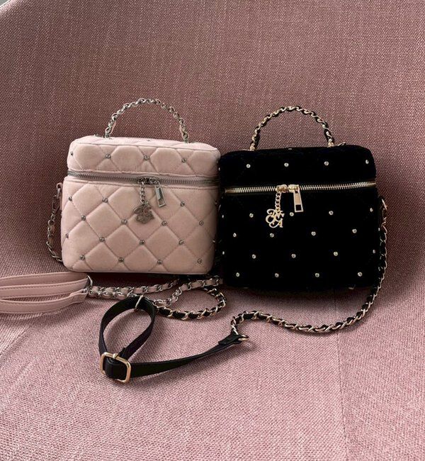  「チャーム付きキルティングバニティバッグ」|ショルダー・メッセンジャー|