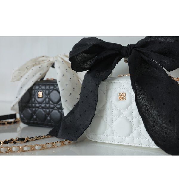  「リボンつきミニスクエアバッグ」|ショルダー・メッセンジャー|