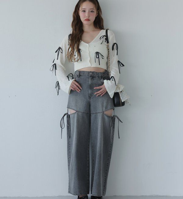  「リボンつきミニスクエアバッグ」|ショルダー・メッセンジャー|