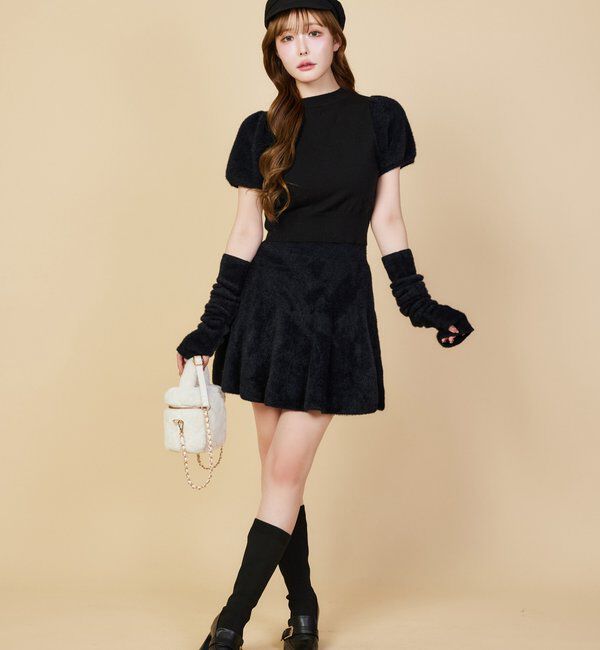  「フェイクファーキルティングバニティバッグ」|ショルダー・メッセンジャー|