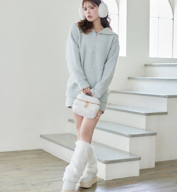  「フェイクファーキルティングバニティバッグ」|ショルダー・メッセンジャー|