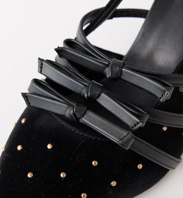  「リボン付きポインテッドストラップシューズ」|その他|