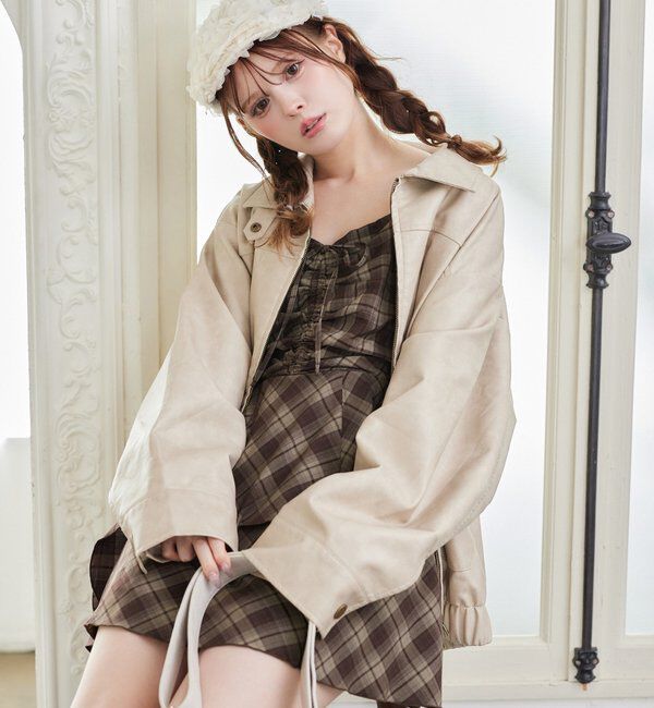  「ミドルエコレザージャケット」|テーラードジャケット|