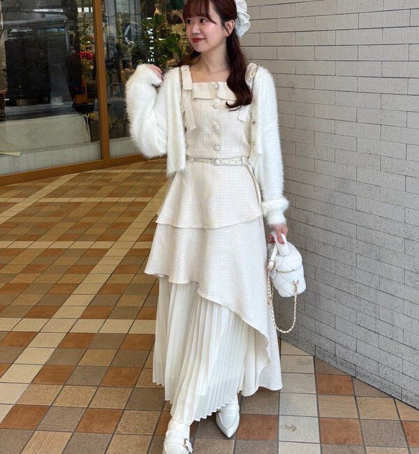  「【LouLoumei】異素材ミックスツイードセットアップ」|その他|