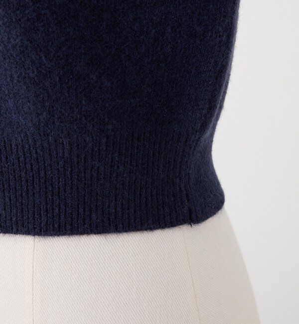  「シャギー襟配色ポロニット」|ニット・セーター|