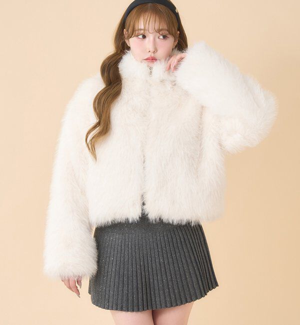  「フェイクファーショートブルゾン」|ダウンベスト・ベスト|