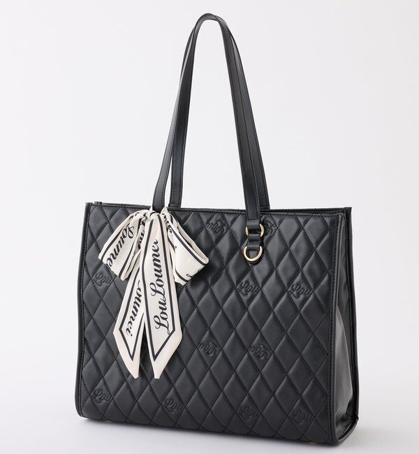  「【LouLoumei】スカーフ付きキルティングキャリーオントート/自立可能」|その他|