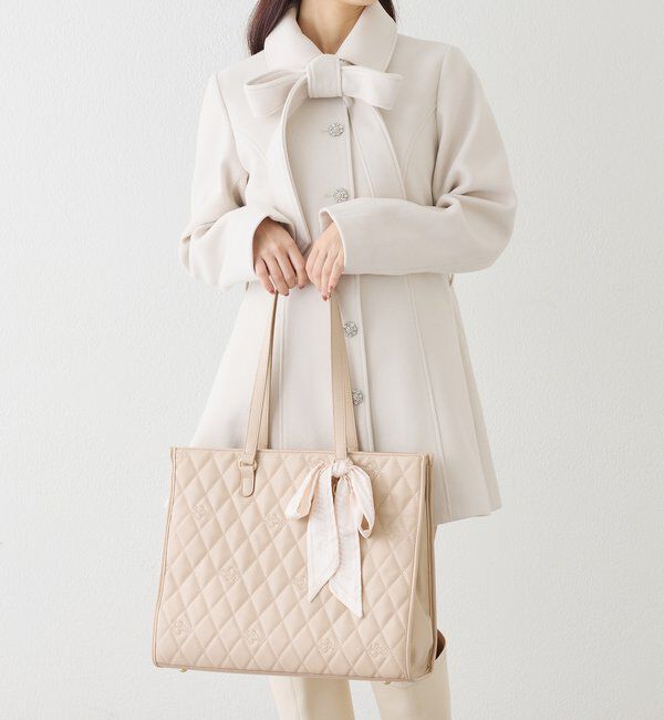  「【LouLoumei】スカーフ付きキルティングキャリーオントート/自立可能」|その他|
