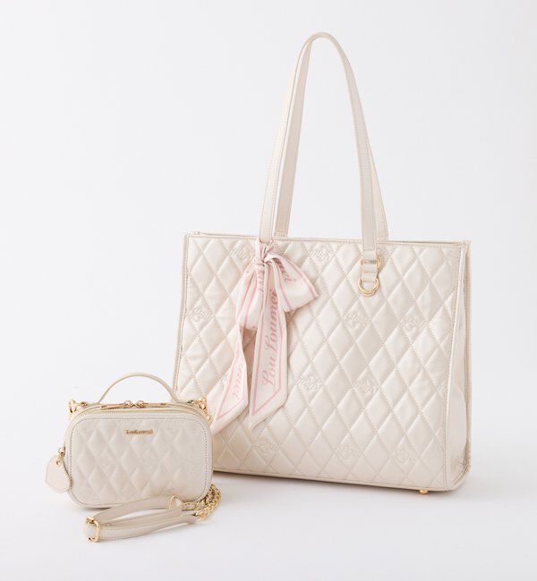  「【LouLoumei】スカーフ付きキルティングキャリーオントート/自立可能」|その他|