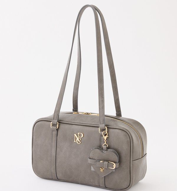  「ハートミラー付きスクエアボストンバッグ」|ショルダー・メッセンジャー|