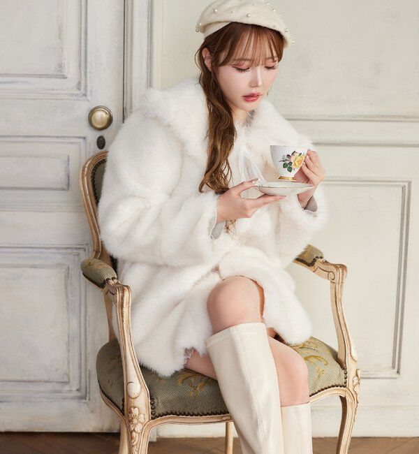  「衿つきファーミドルコート」|その他|