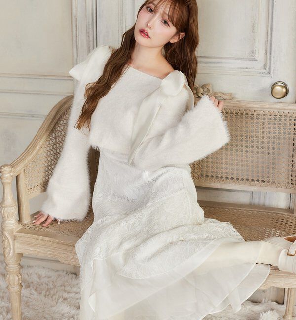  「【HolidayCollection】ニットSETイレヘムワンピース」|ワンピース|ホワイト系その他