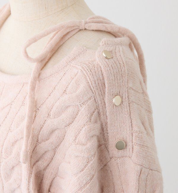  「ケーブルニットミニワンピ」|ワンピース|