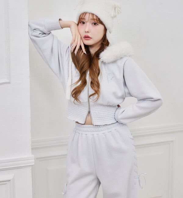  「【セットアップ可能】レースアップカットパンツ」|その他|