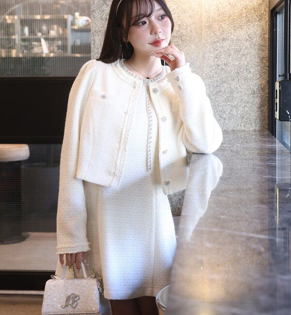  「キラキラノーカラージャケット」|テーラードジャケット|