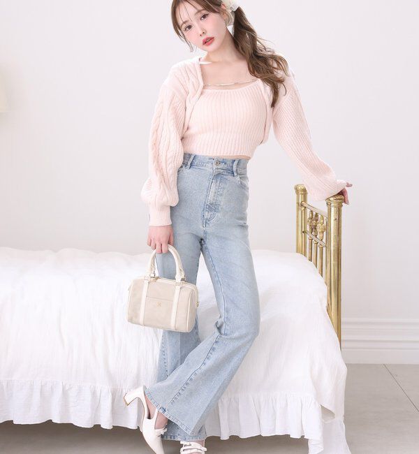  「ケーブルニットアンサンブル」|ニット・セーター|