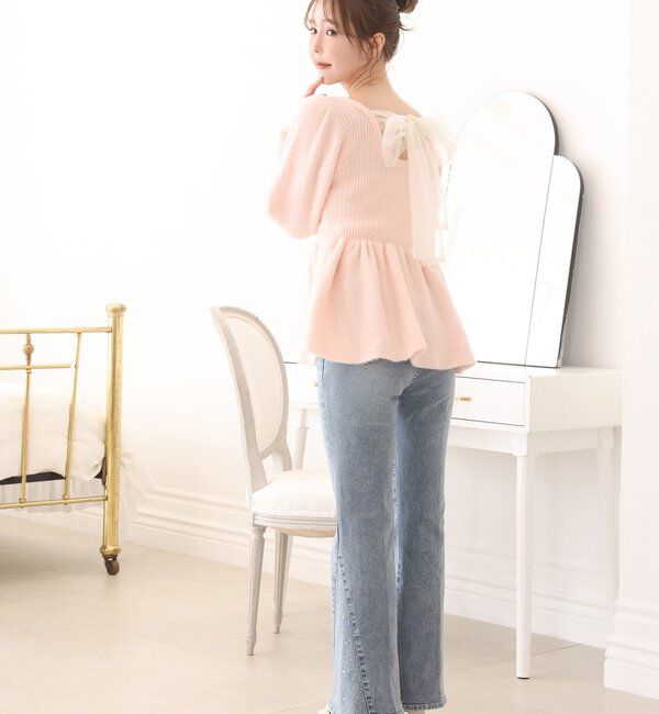  「サイドビジューフレアーデニム」|その他|