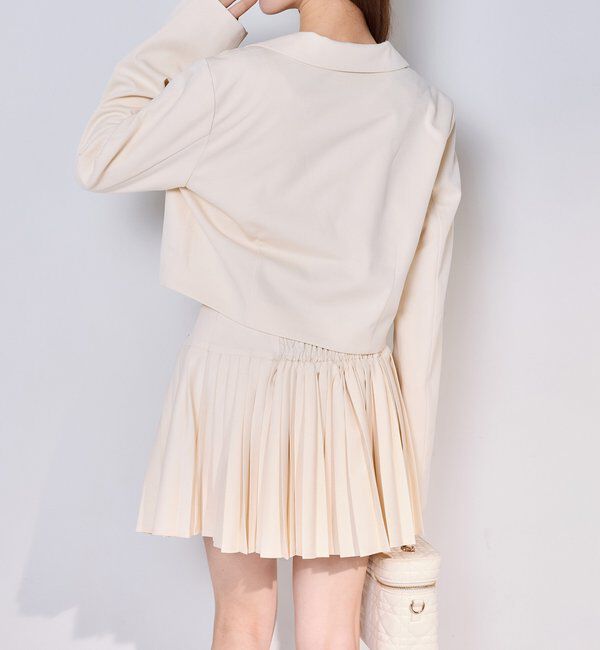  「ブローチ付きショートテーラージャケット/WEB限定リバイバル」|テーラードジャケット|