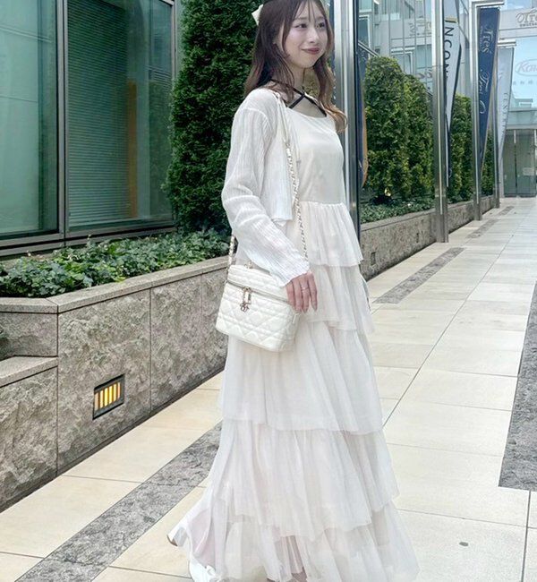  「【WEB限定リバイバル】ティアードチュールワンピース」|ワンピース|