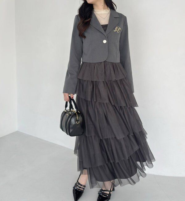  「【WEB限定リバイバル】ティアードチュールワンピース」|ワンピース|