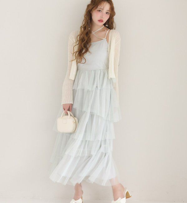  「【WEB限定リバイバル】ティアードチュールワンピース」|ワンピース|