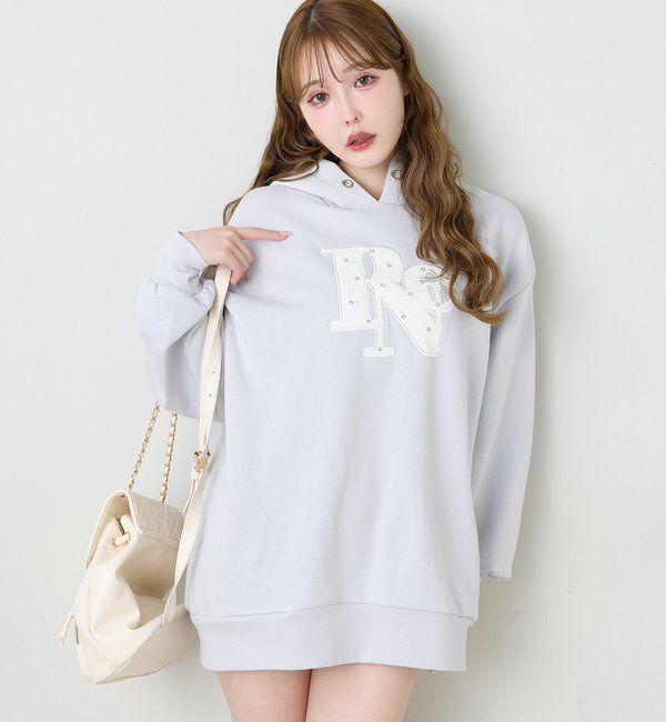  「キルティングロゴゆるパーカー」|プルオーバー|