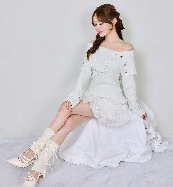  「オフショルラメニット」|ニット・セーター|