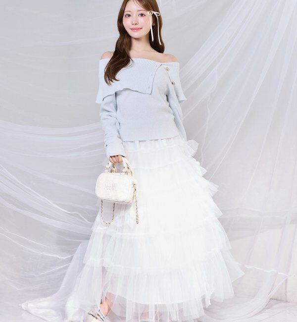  「オフショルラメニット」|ニット・セーター|