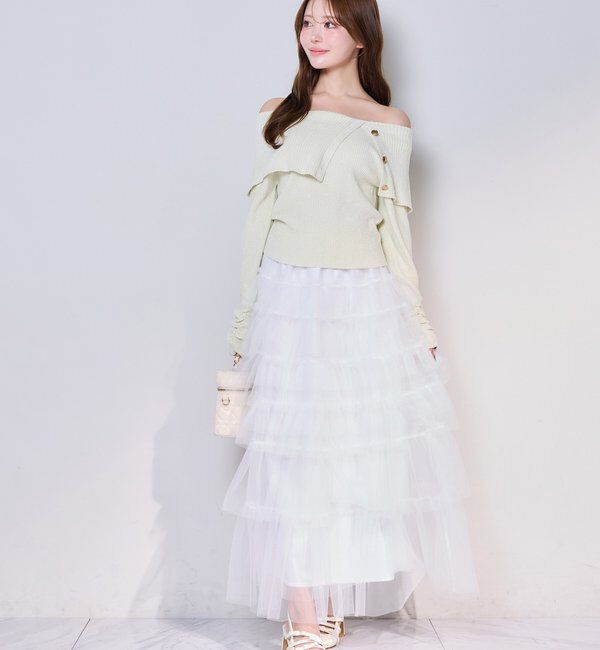  「オフショルラメニット」|ニット・セーター|